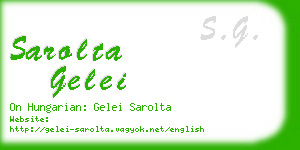 sarolta gelei business card